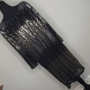 Cato Black with Silver and Gold Sequins Dress